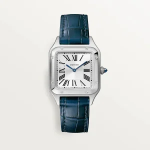 CARTIER SANTOS-DUMONT Small Model Blue Strap WSSA0023