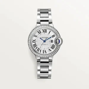 CARTIER Ballon Bleu BLEU Diamond Watch 33mm W4BB0023