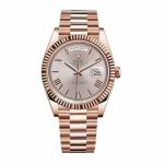 Rolex Day-Date 228235 AR Rose Gold Wrapped Rhodium Dial Replica