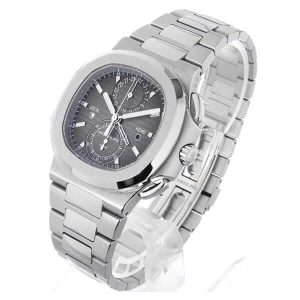 Patek-Philippe-Nautilus-Travel-Time-Chronograph-Stainless-Steel-Replica-Left-600x600