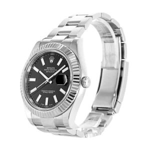 Rolex-Datejust-II-Black-Dial-Replica-Left-600x600