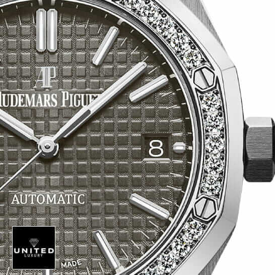 AP Selfwinding Replica 1 Audemars Piguet Royal Oak 15451ST.ZZ.1256ST.02 Gem-Set Bezel Replica