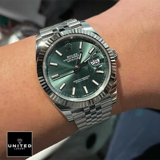 Datejust 41 Mint Green Dial Replica 1 rolex 41mm green dial 1