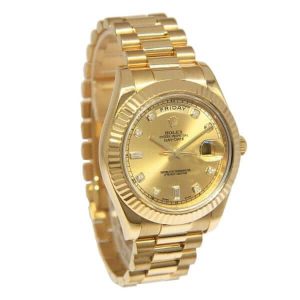 rolex-day-date-ii-218238-kw-yellow-gold-champagne-dial-replic-600x600