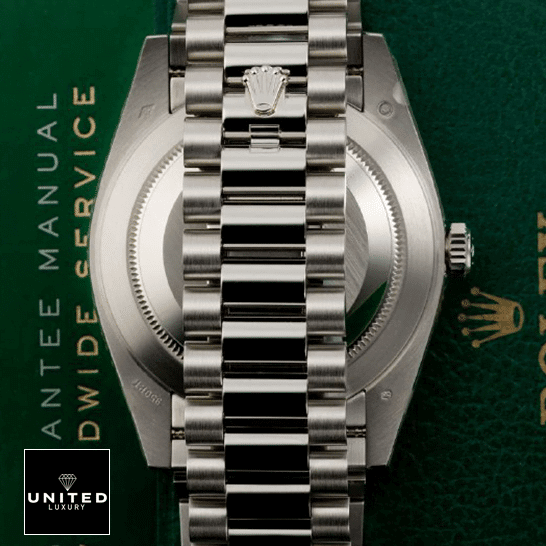 Rolex Day Date Ice Blue Baguette Dial Platinum Presidential 228206 Replica 5 Rolex Day-date 228206 Oyster replica stainless steel on the service card