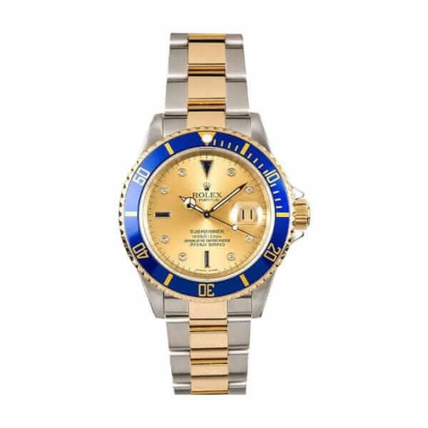 rolex-submariner-two-tone-stainless-steel-gold-diamond-16613-replica-600x600