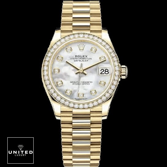 Rolex Datejust 178288 Gold Mother Of Pearl Dial Replica 1 Rolex Datejust Diamond Gold 178288-0001 Mother of Pearl With Diamond Dial Replica