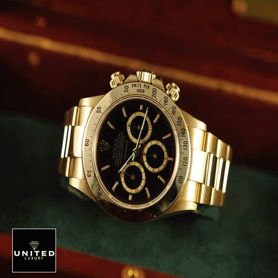 Rolex Daytona Cosmograph 16528 Yellow Gold Oyster Black Dial Replica