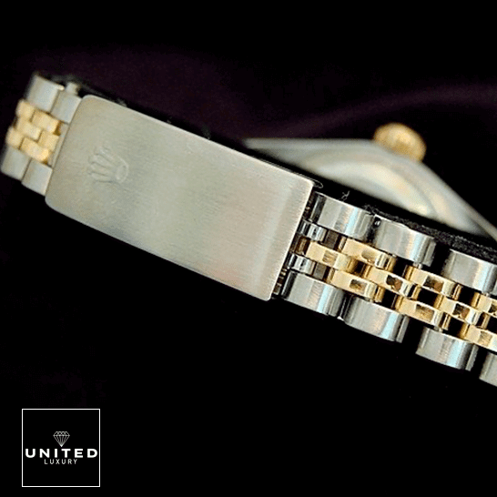Rolex 69173 Replica 4 Rolex Datejust Jubilee Bracelet replica stainless steel rolex logo on the buckle