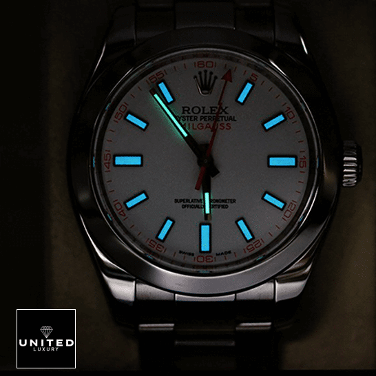 Rolex Milgauss 116400-0002 Oyster Replica 1 Rolex Milgauss 116400-0002 Luminous Stick Dial Replica