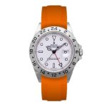 Replica Rolex Explorer II 42mm White Dial Orange rubber band or steel band