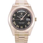 Replica Rolex Day-Date II 41mm Black Dial 218235