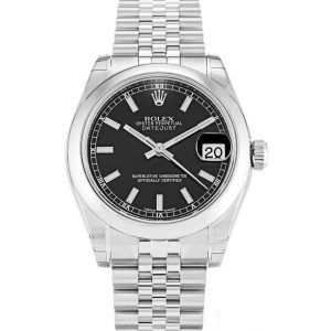 Replica Rolex Lady-Datejust 31mm Black Dial 178240-3