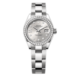Rolex Lady Datejust 28 White Gold Steel Silver Diamond IX Dial Replica watch