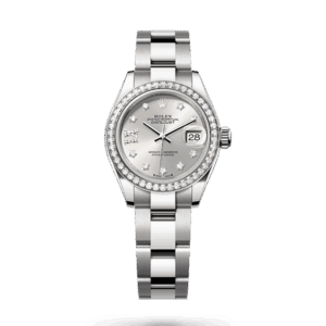 Rolex Lady Datejust 28 White Gold Steel Silver Diamond IX Dial Replica watch
