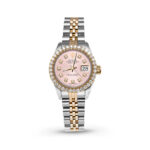 Rolex Datejust Diamond Bezel Watch 26mm Pink Dial