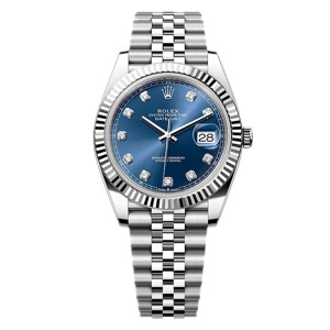 Rolex Datejust 41 Bright Blue Diamond Dial, Steel & White Gold, 126334