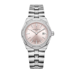 Vacheron Constantin Overseas Self-Winding Steel Pink Dial Diamond Bezel 33 mm