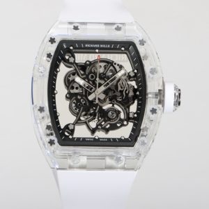 Richard Mille RM 055 Super Clone - Crystal Case White Rubber